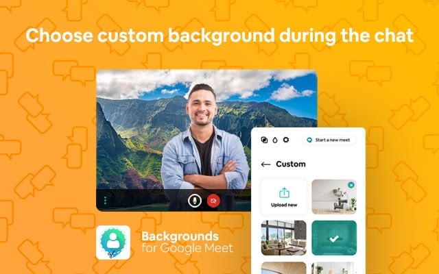 Virtual backgrounds for Google Meet Google extensions for teachers