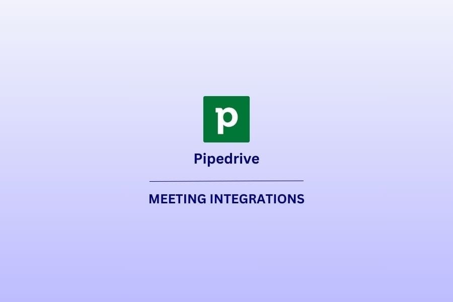 Pipedrive Интеграция совещаний Художественное изображение