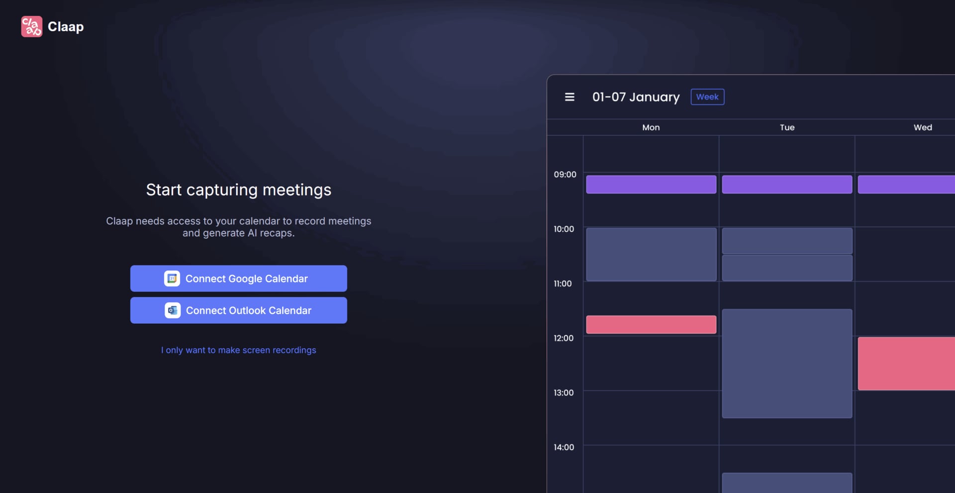 Claap's onboarding permissions