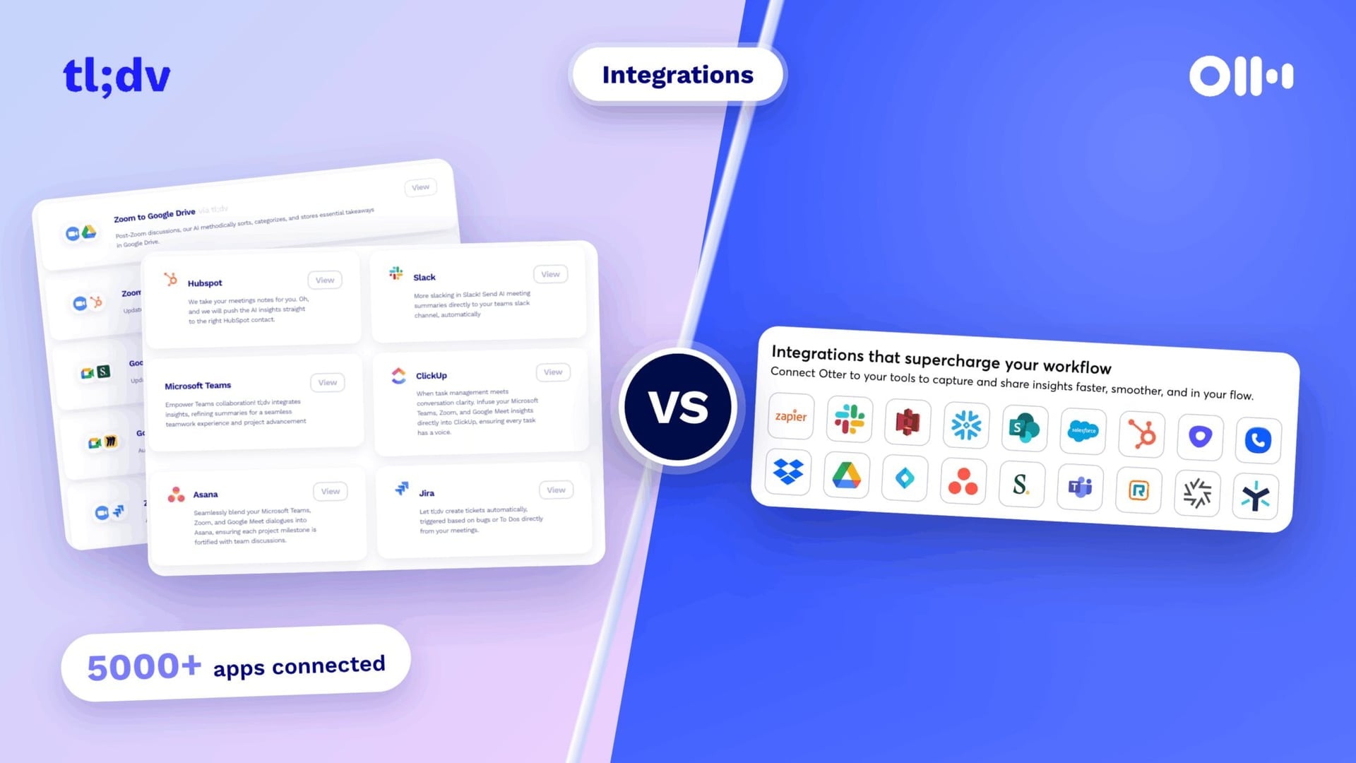 tldv and otter integration capabilities