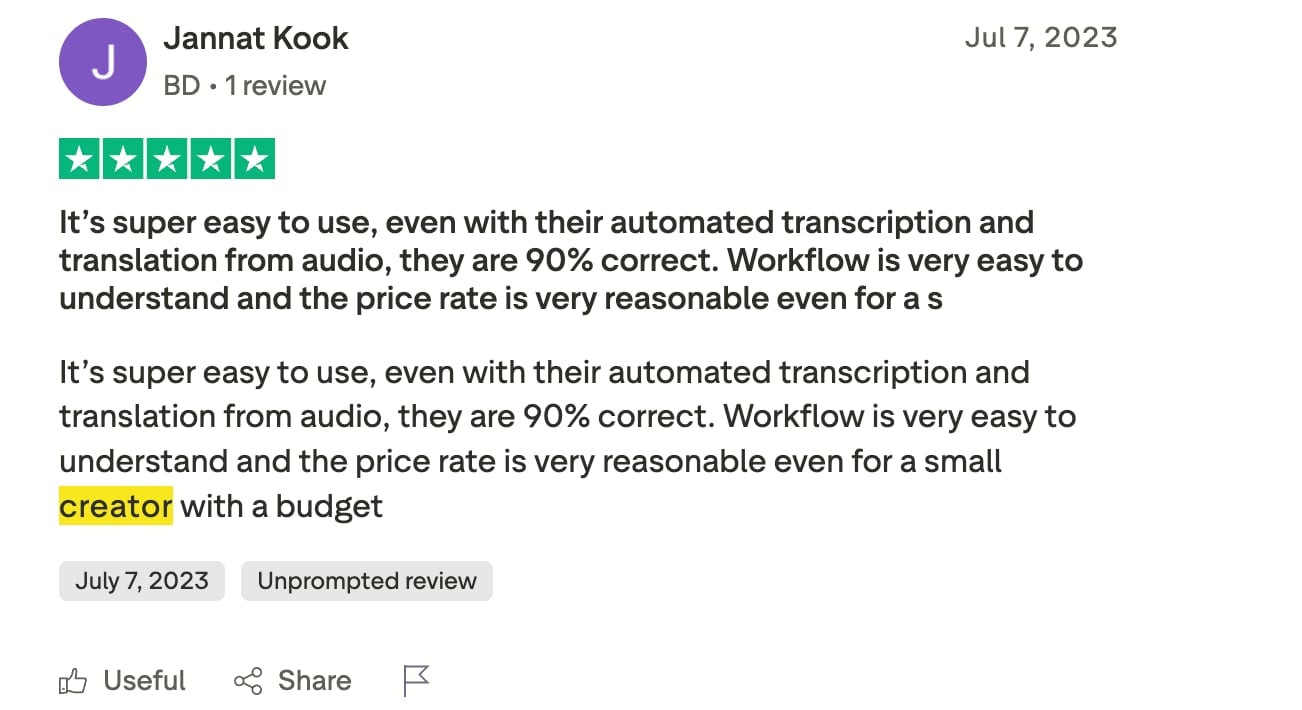 HappyScribe Reviews