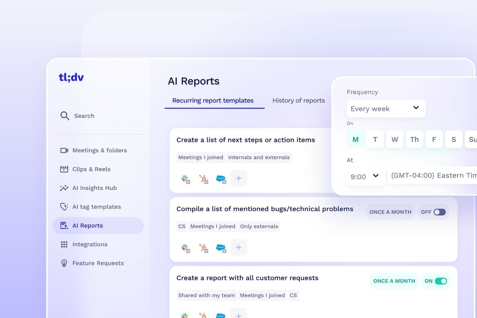 Introducing tl;dv’s Recurring AI Reports