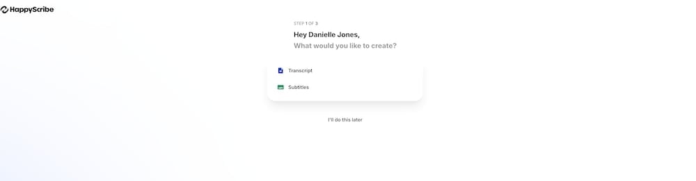 HappyScribe Onboarding