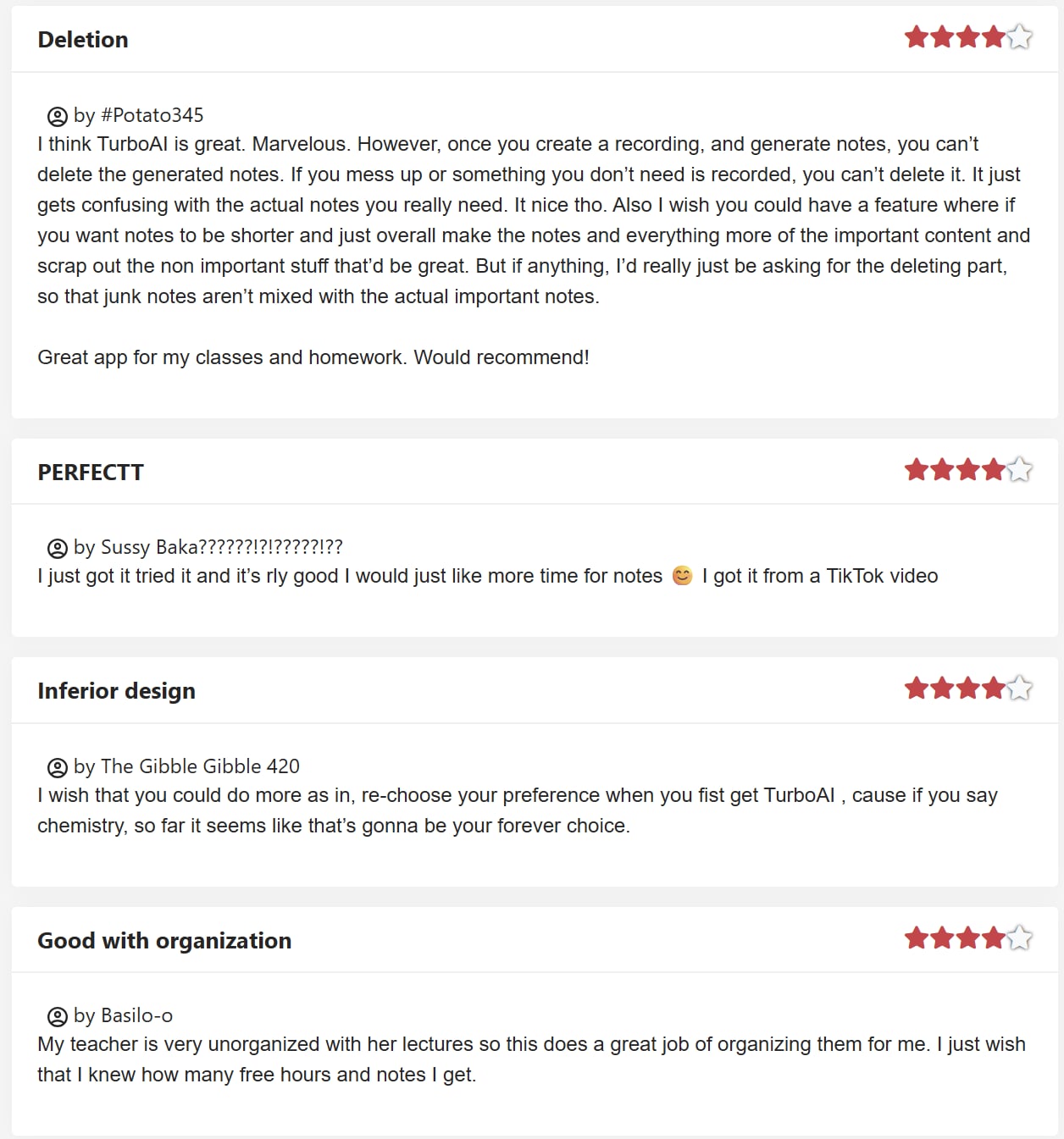 Turbo AI gets some decent ratings on JustUseApp too.