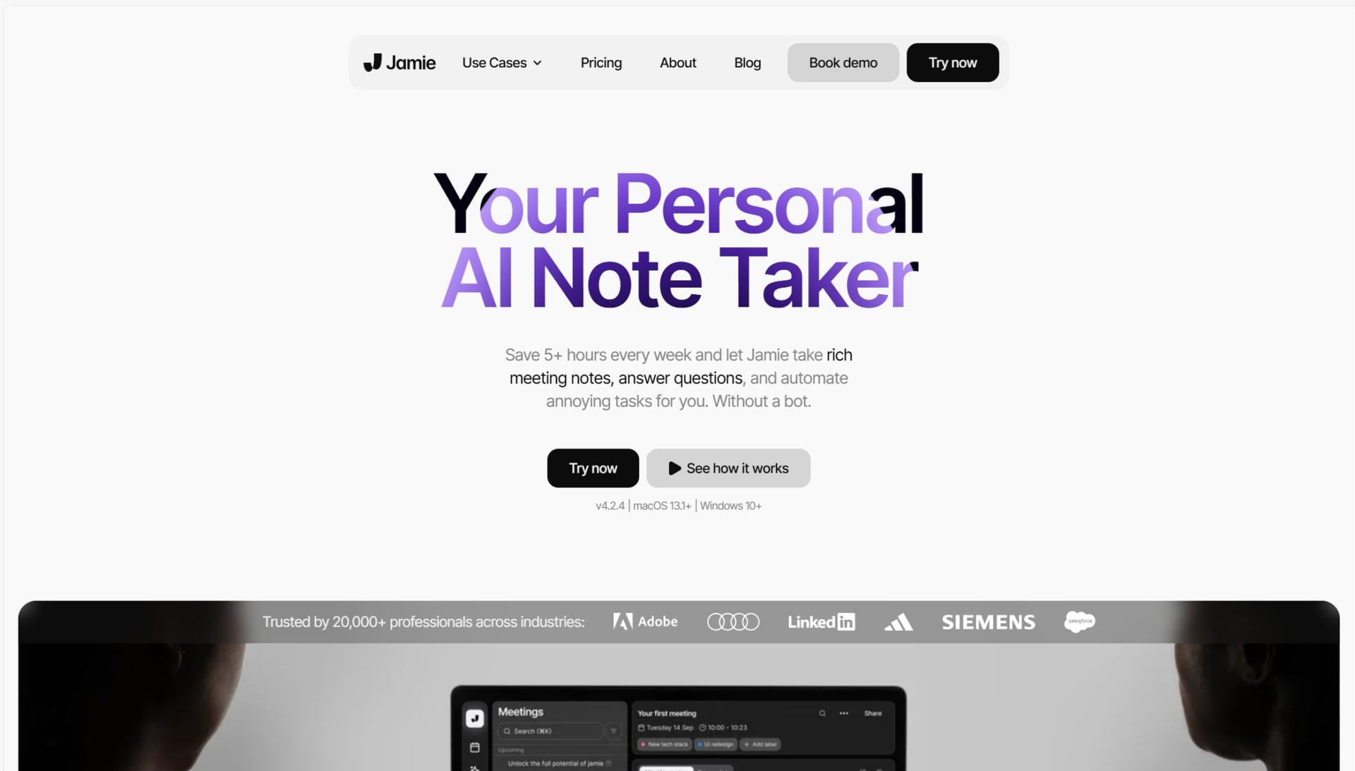 MeetJamie homepage