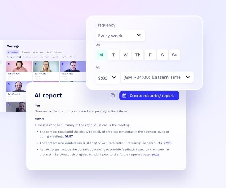 Multi-meeting report