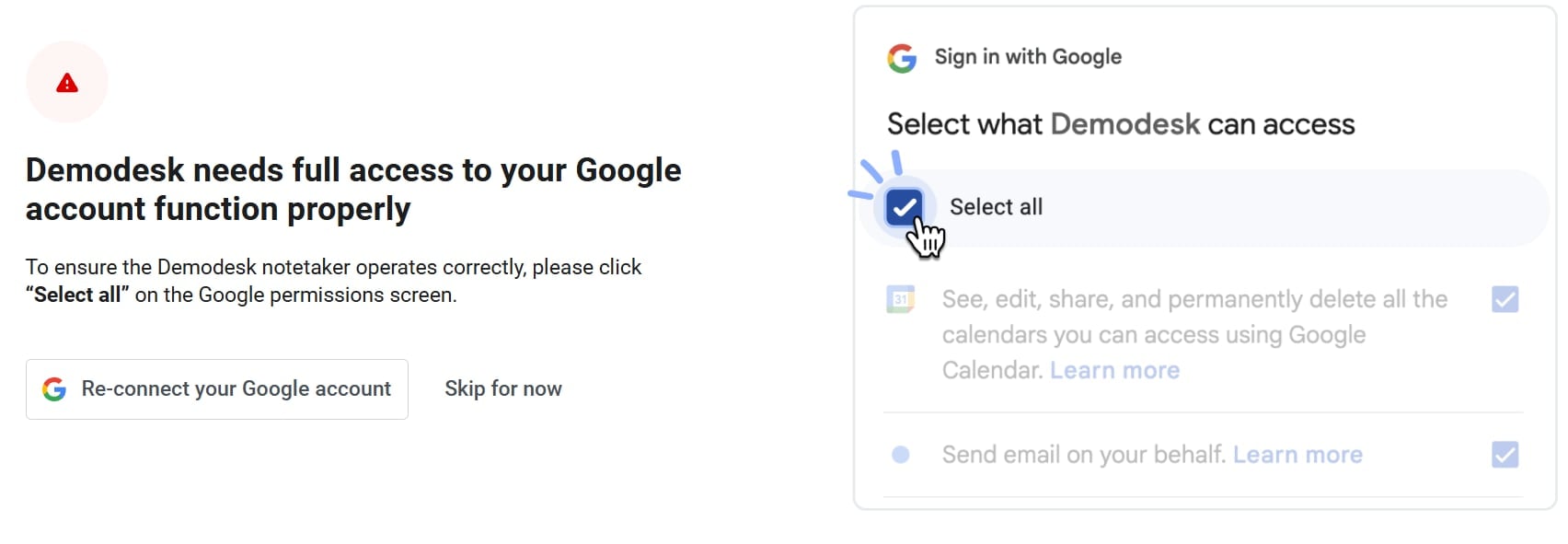 Demodesk requests a lot of permissions