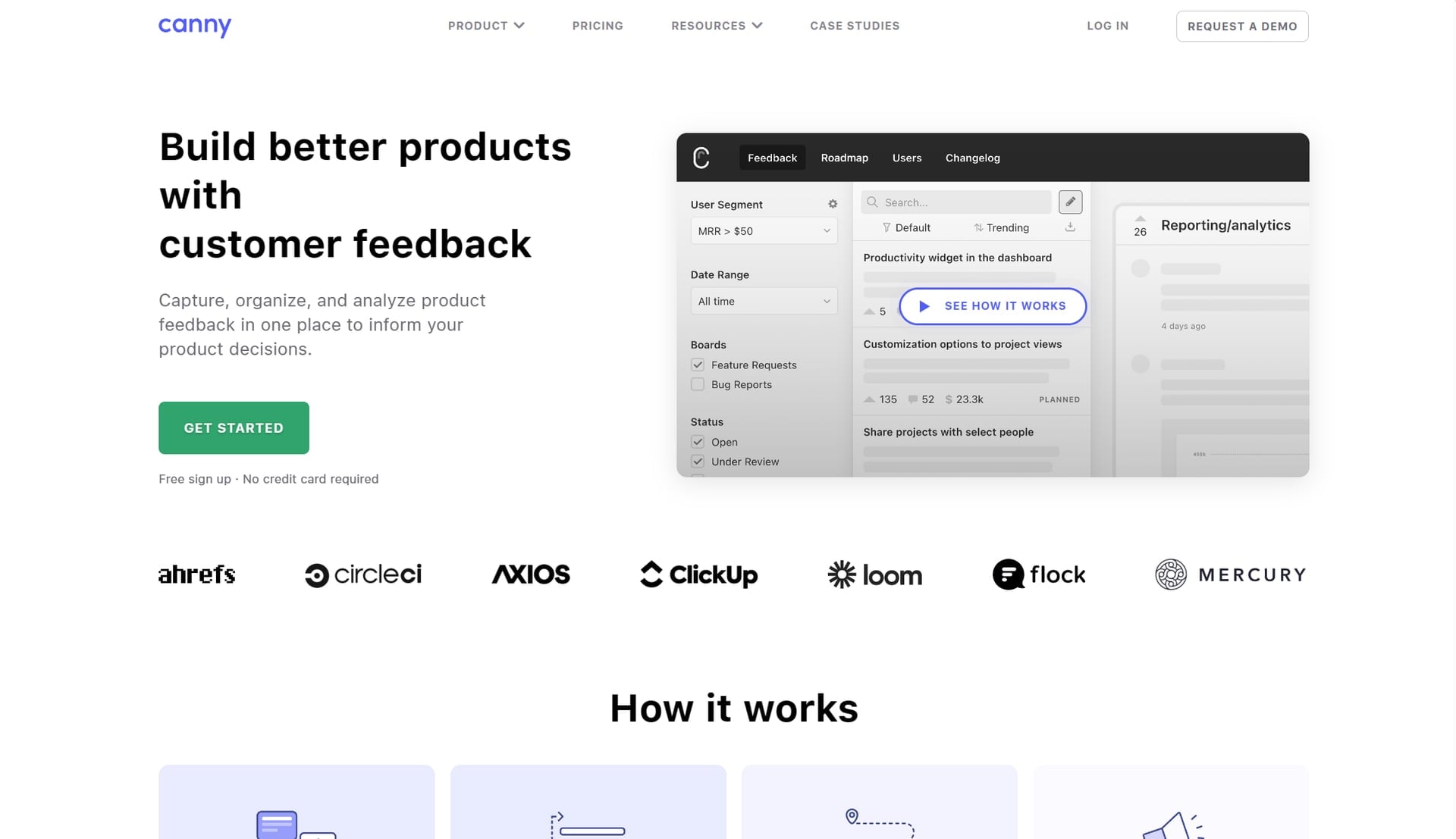 Canny es otro estupendo software de comentarios de clientes que te ayuda a crear mejores productos