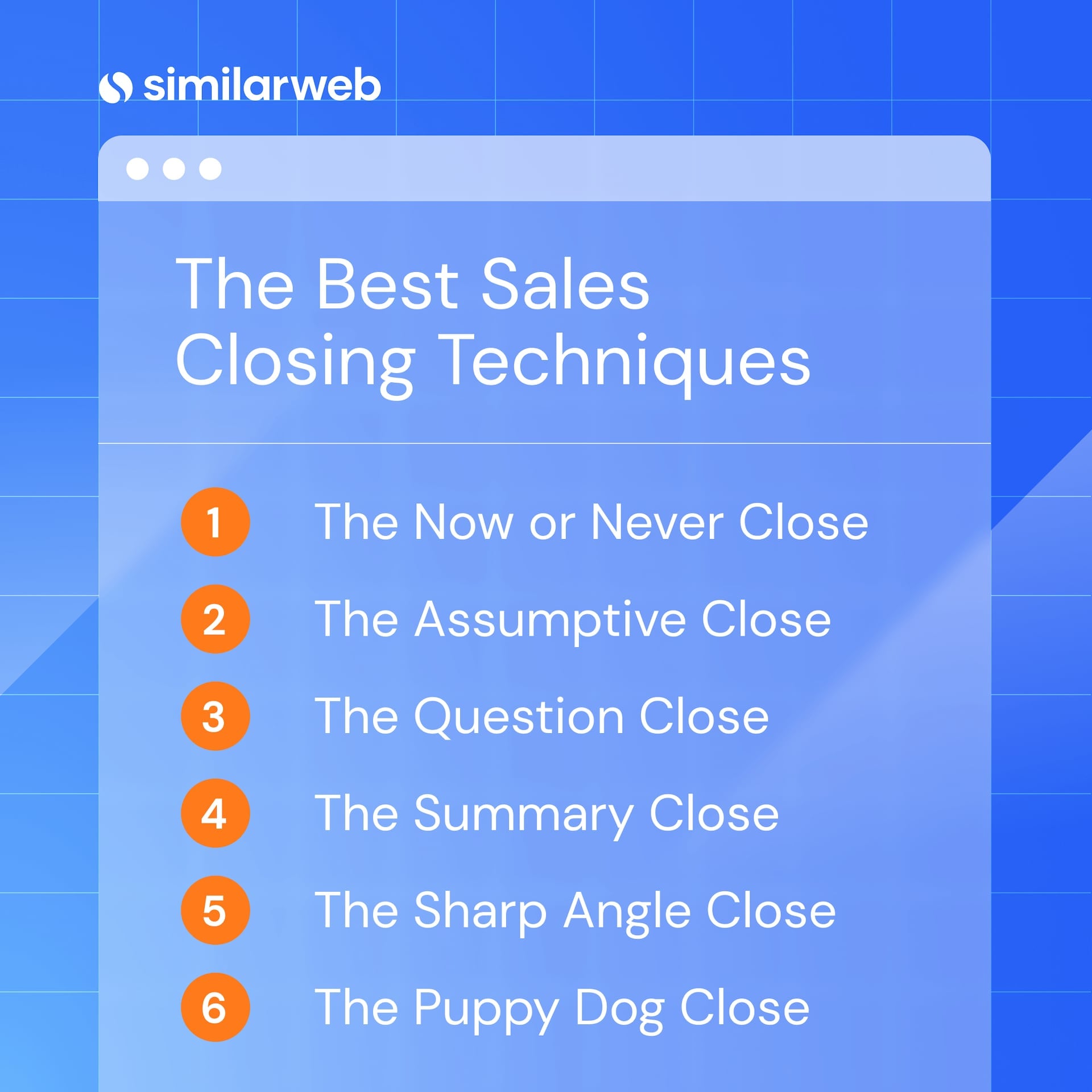 source- Similar Web Types de techniques de clôture des ventes pour les scripts de vente
