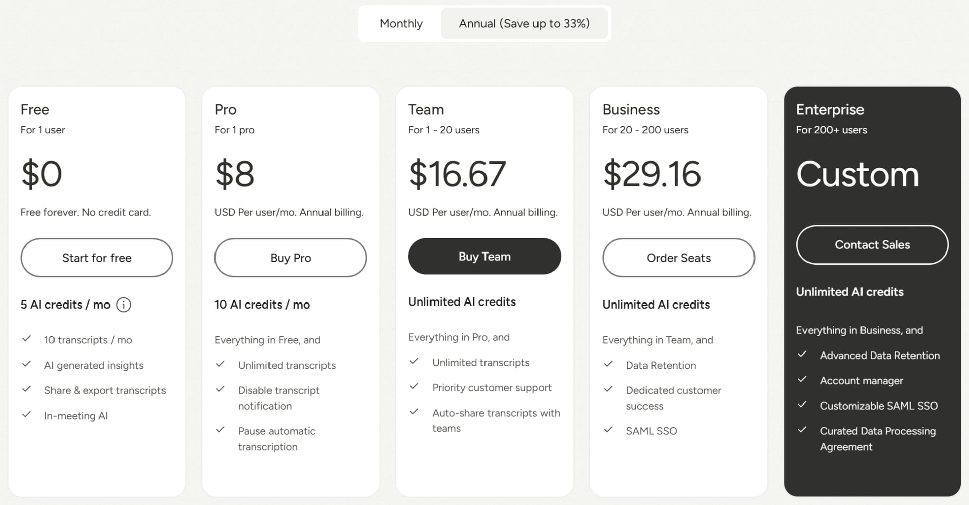 Tactiq Pricing as of January 22nd 2026.