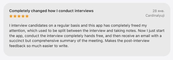 Apple positive review of Bluedot