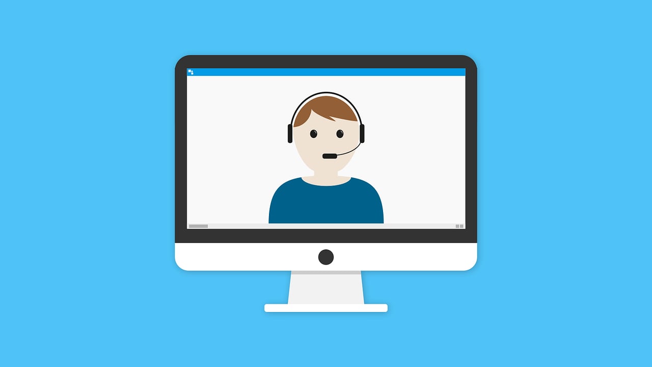 ilustração de alguém em uma tela de computador em uma reunião de equipe