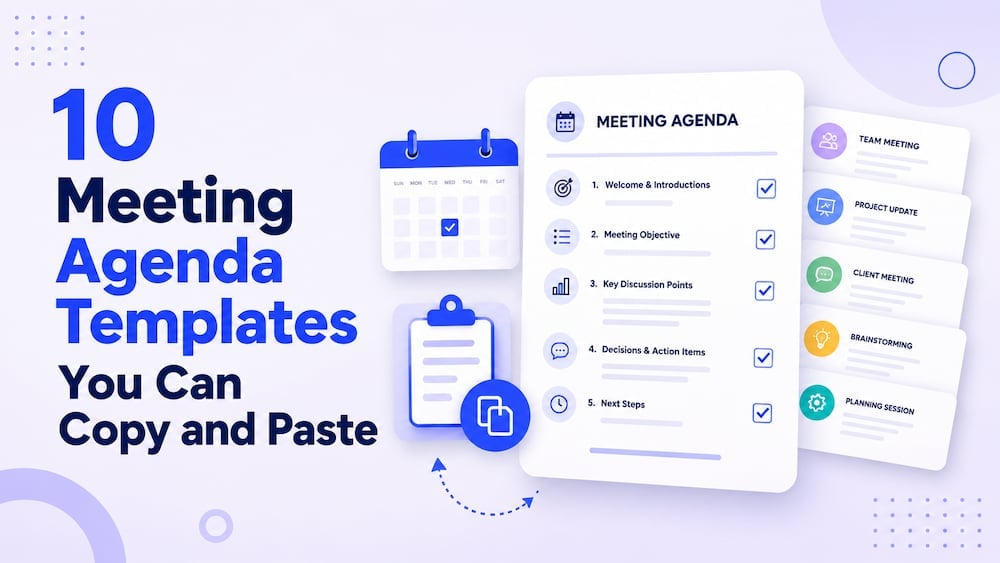 10 Meeting Agenda Templates You Can Copy and Paste