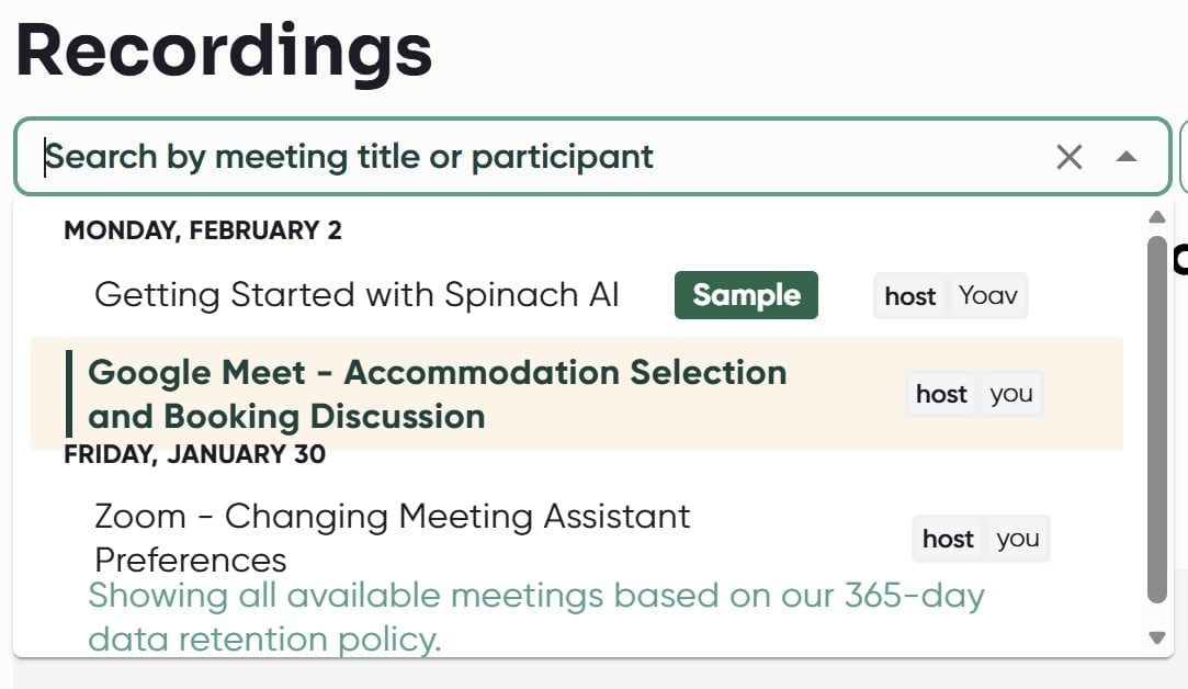 Spinach AI's UX was not the best.