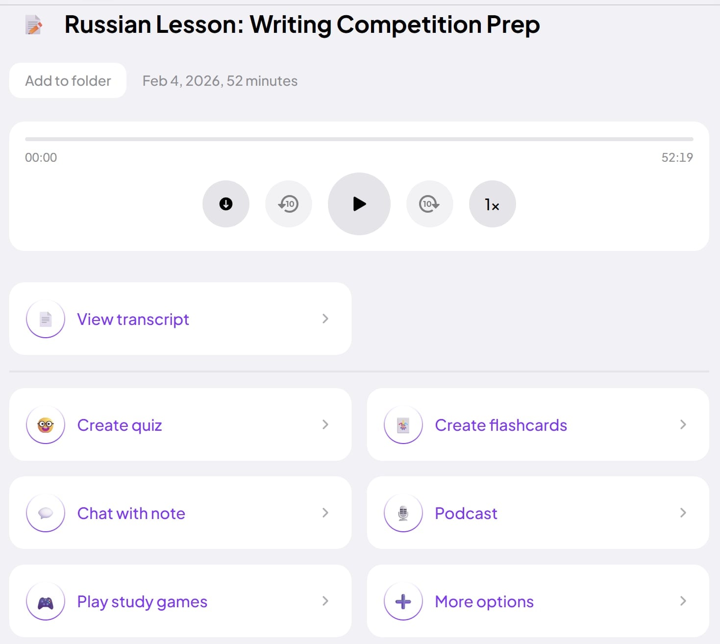 Coconote's create flashcards feature isn't great.