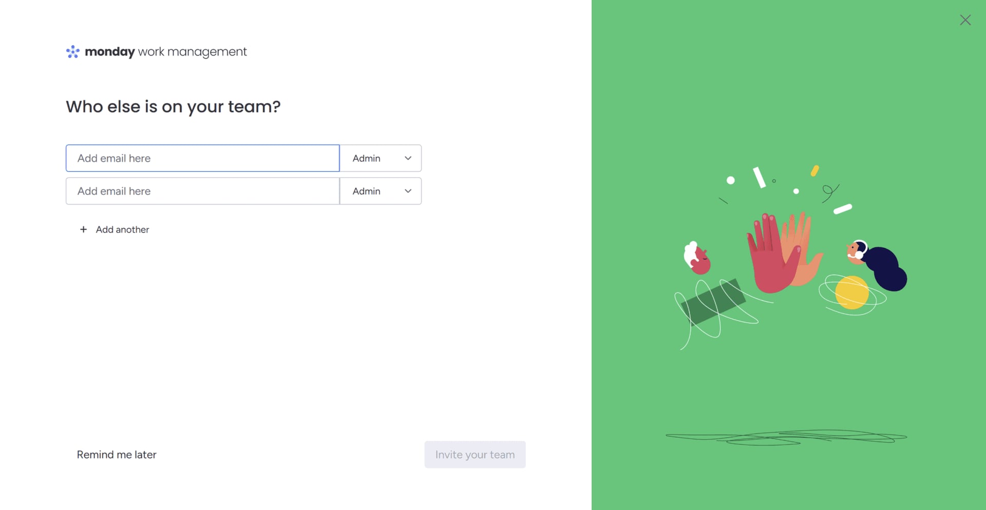 Would you like to invite other people to your workspace?