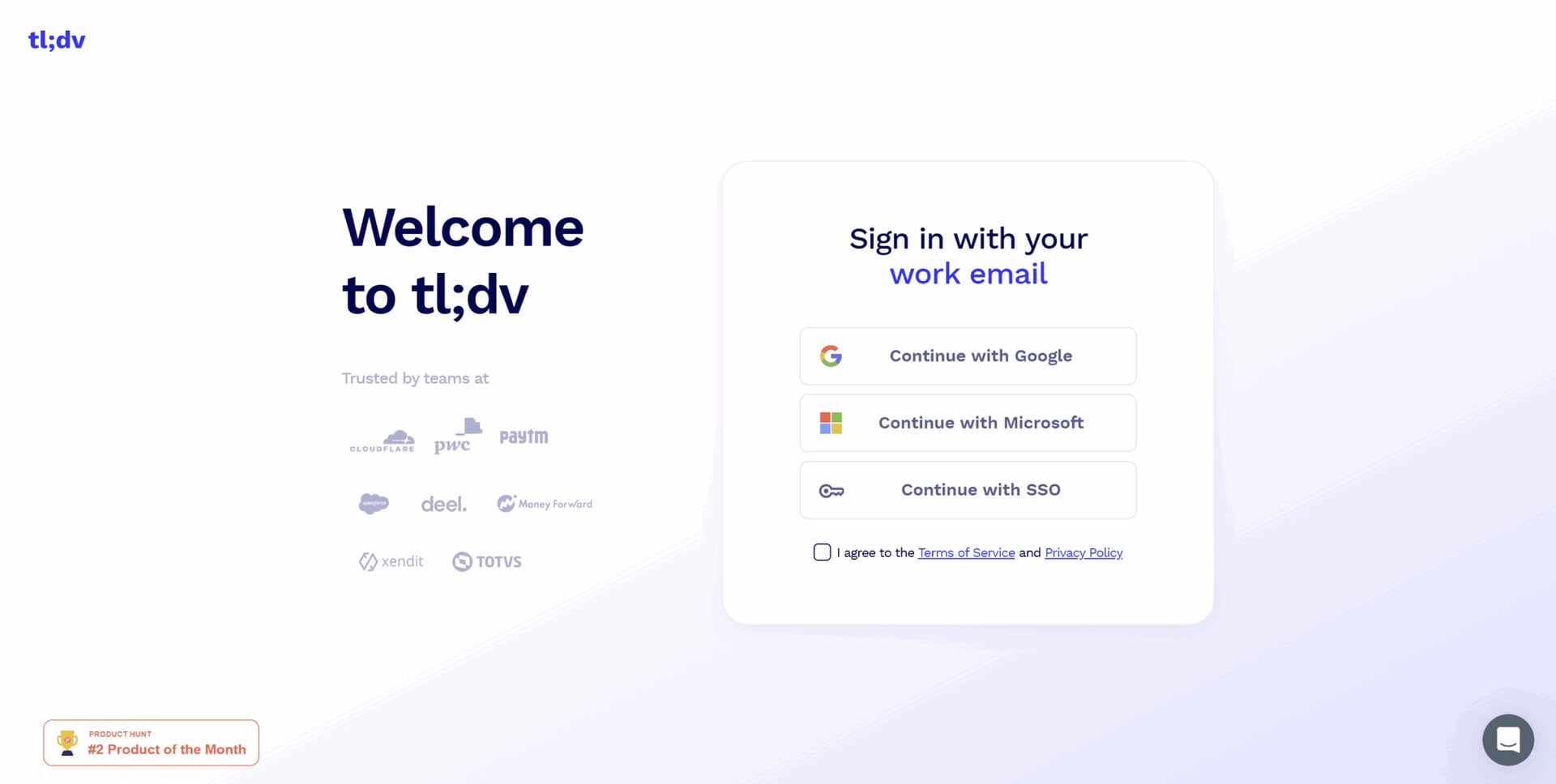 Sign up to tl;dv.