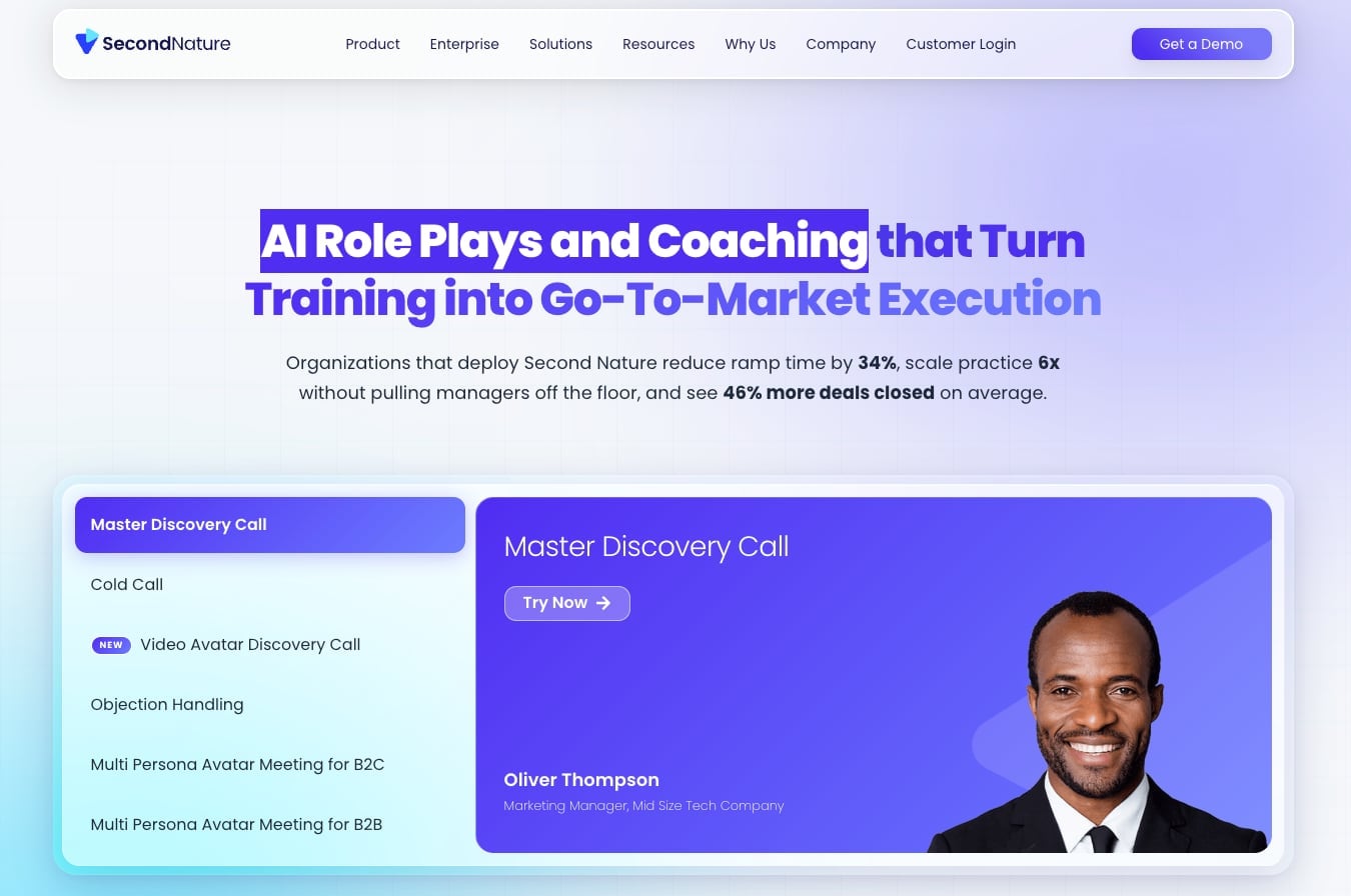 Second Nature - AI Role Plays and Coaching