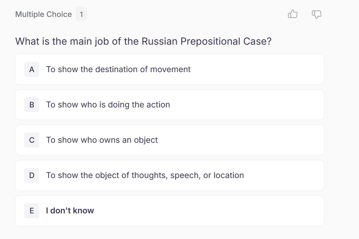A screenshot of StudyFetch's Quiz feature in action.