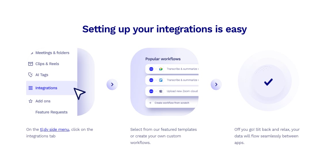 tl;dv Zoho setup
