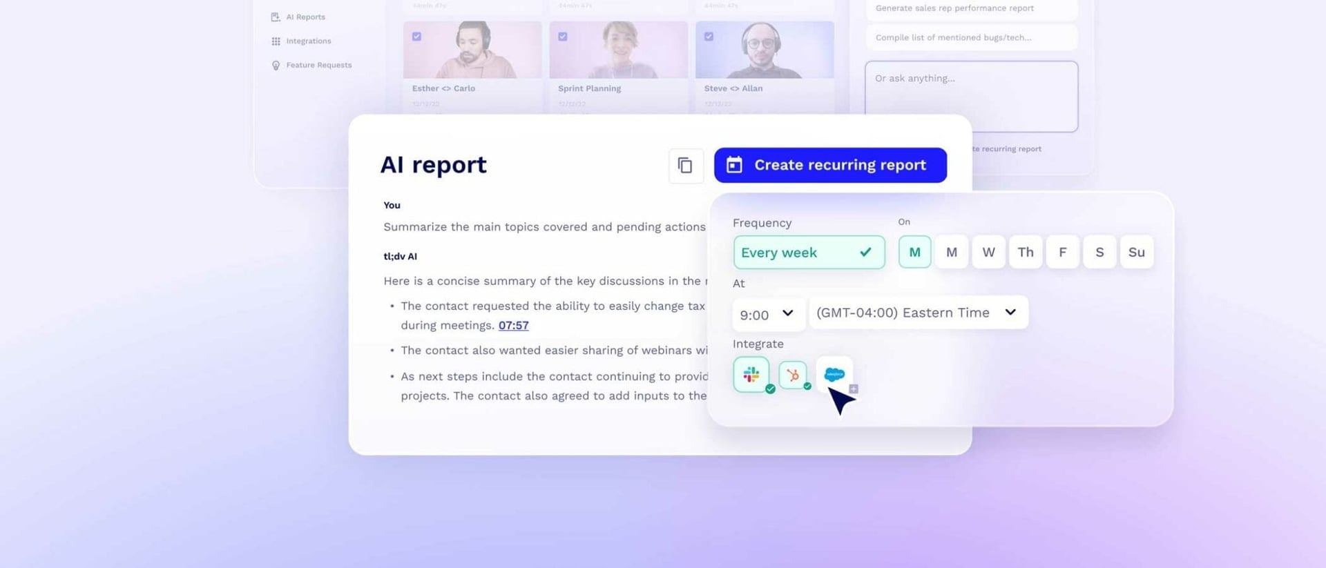 Ask AI report