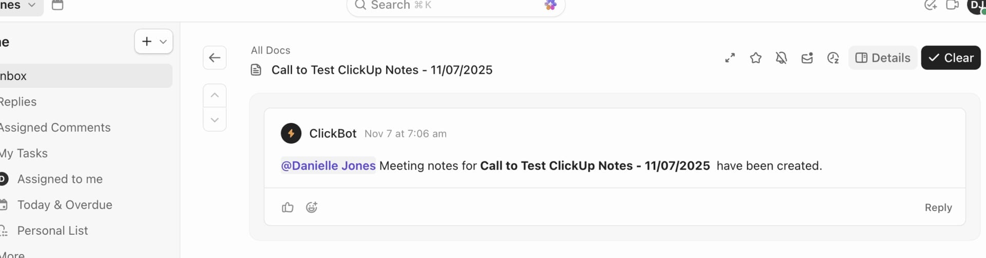 ClickUp AI Notetaker 4
