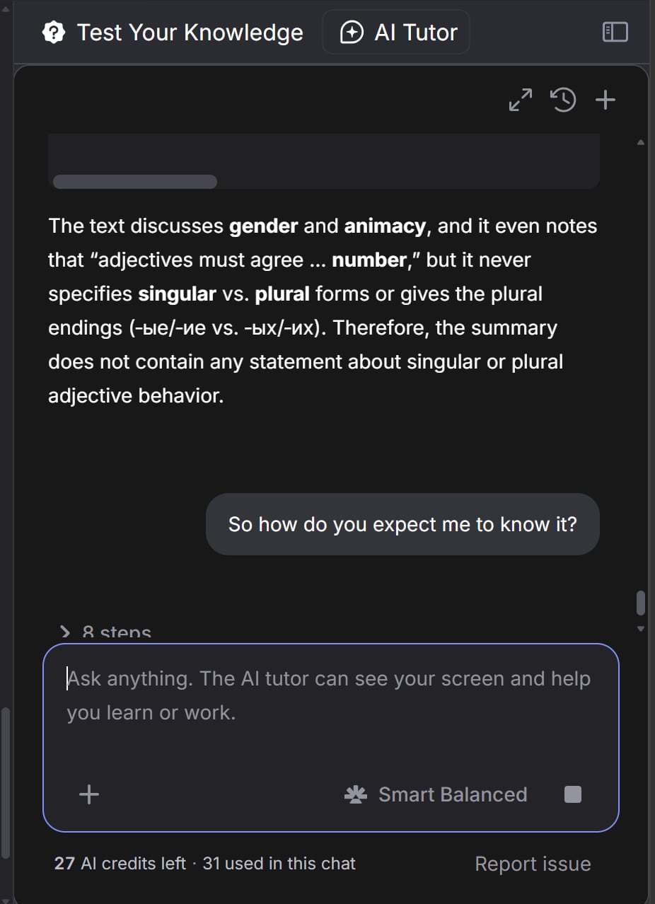 RemNote Summary's AI struggles to admit when it's wrong