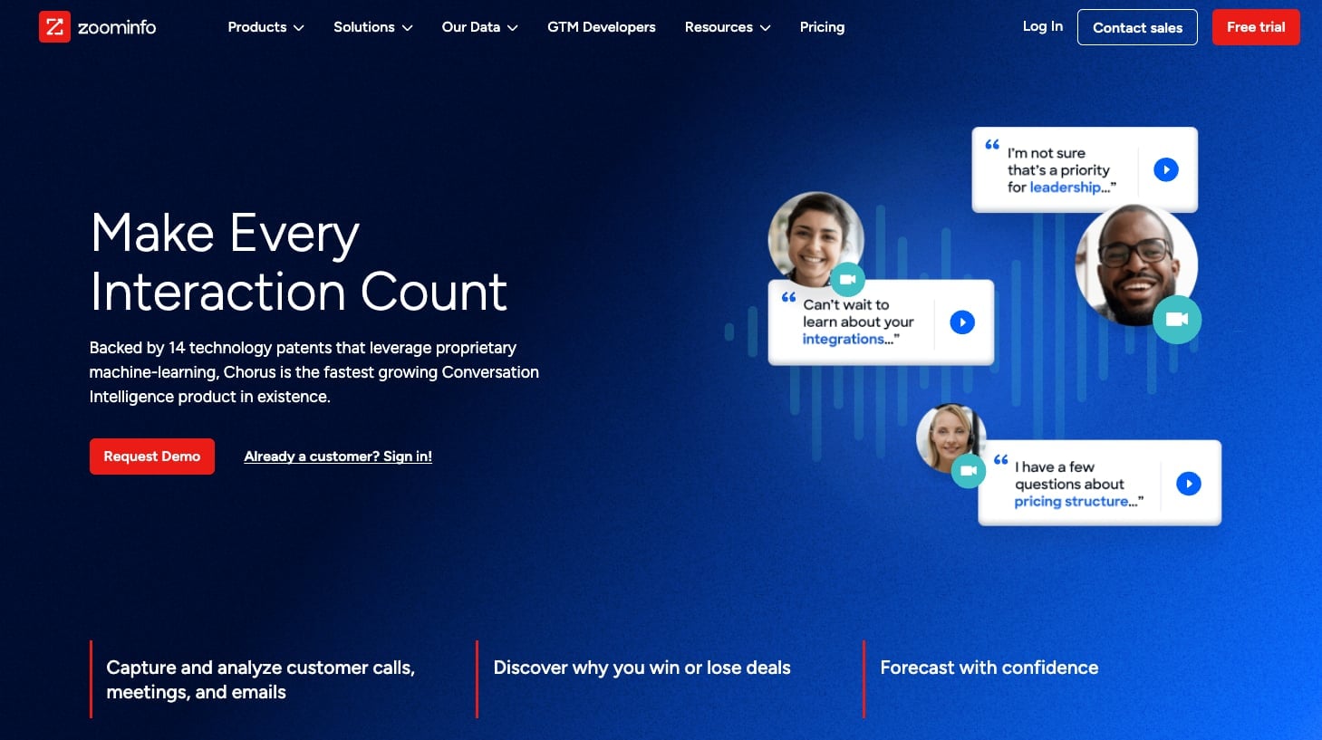 ZoomInfo Chorus AI - Conversation Intelligence for Sales