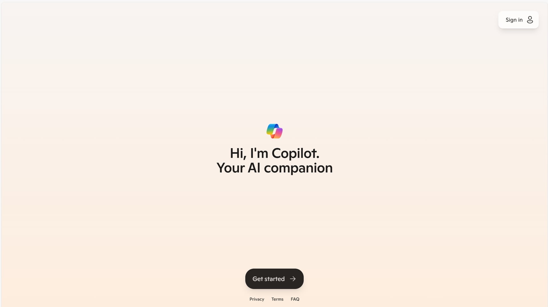 Copilot homepage