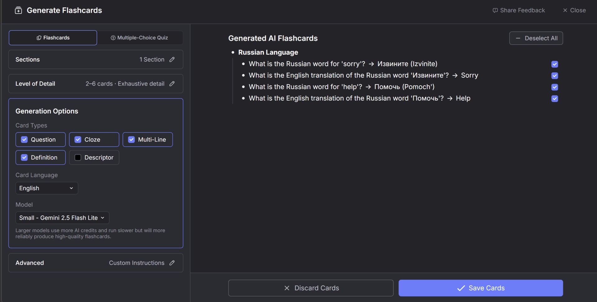 RemNote's flashcard creation attempt was an absolute shambles.