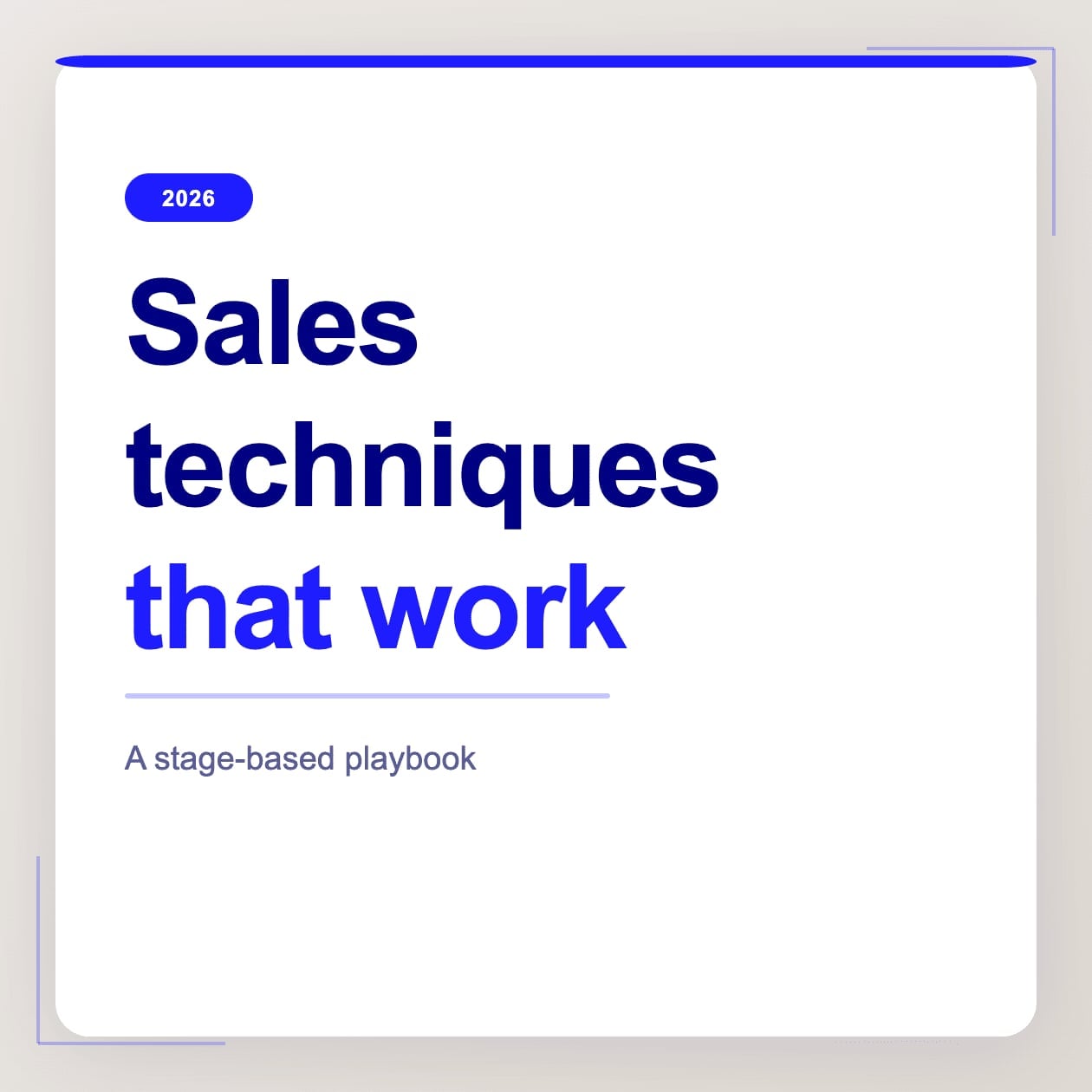 sales techniques