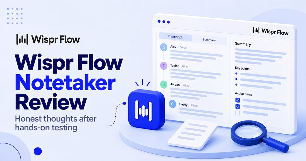 Wispr Flow Notetaker Review: My Honest Thoughts After Hands-On Testing (2026)