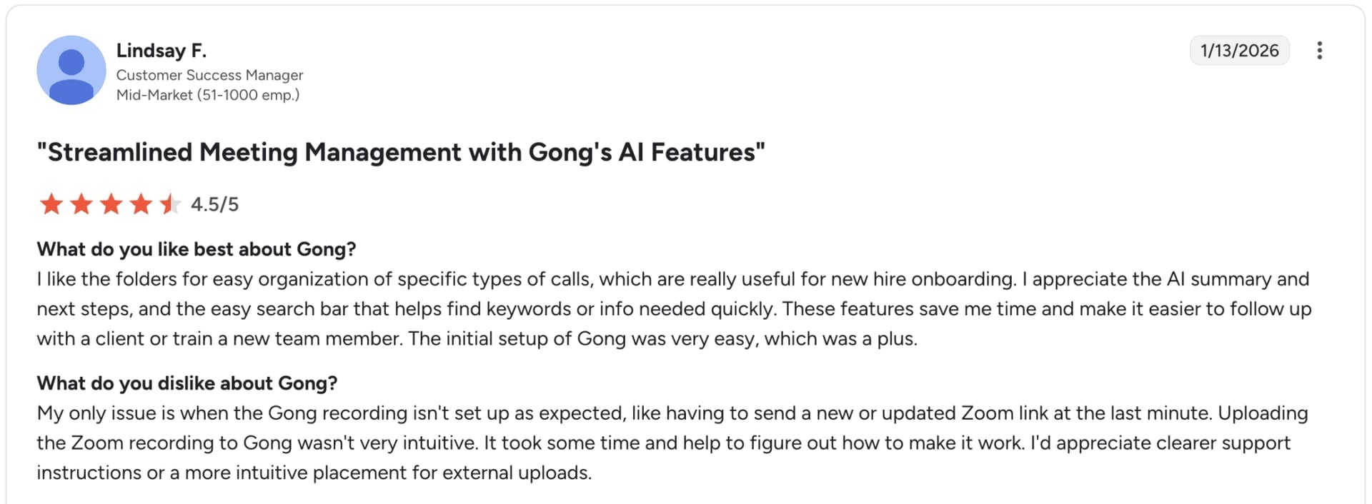 Gong Review 26 janvier 2