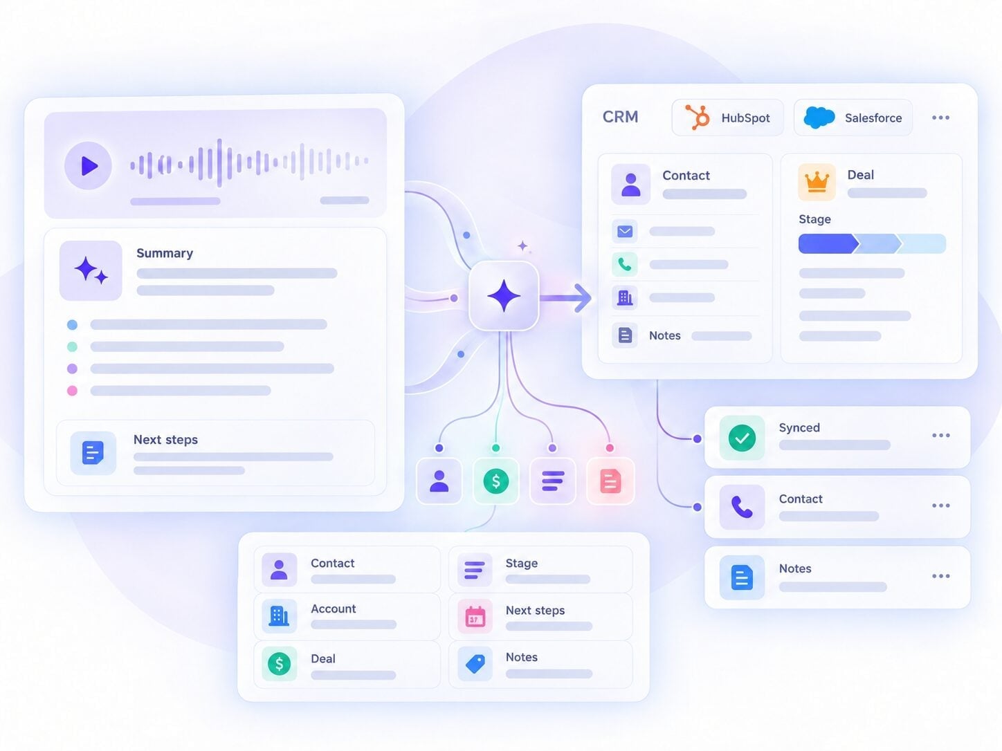 Sales coaching platform CRM sync
