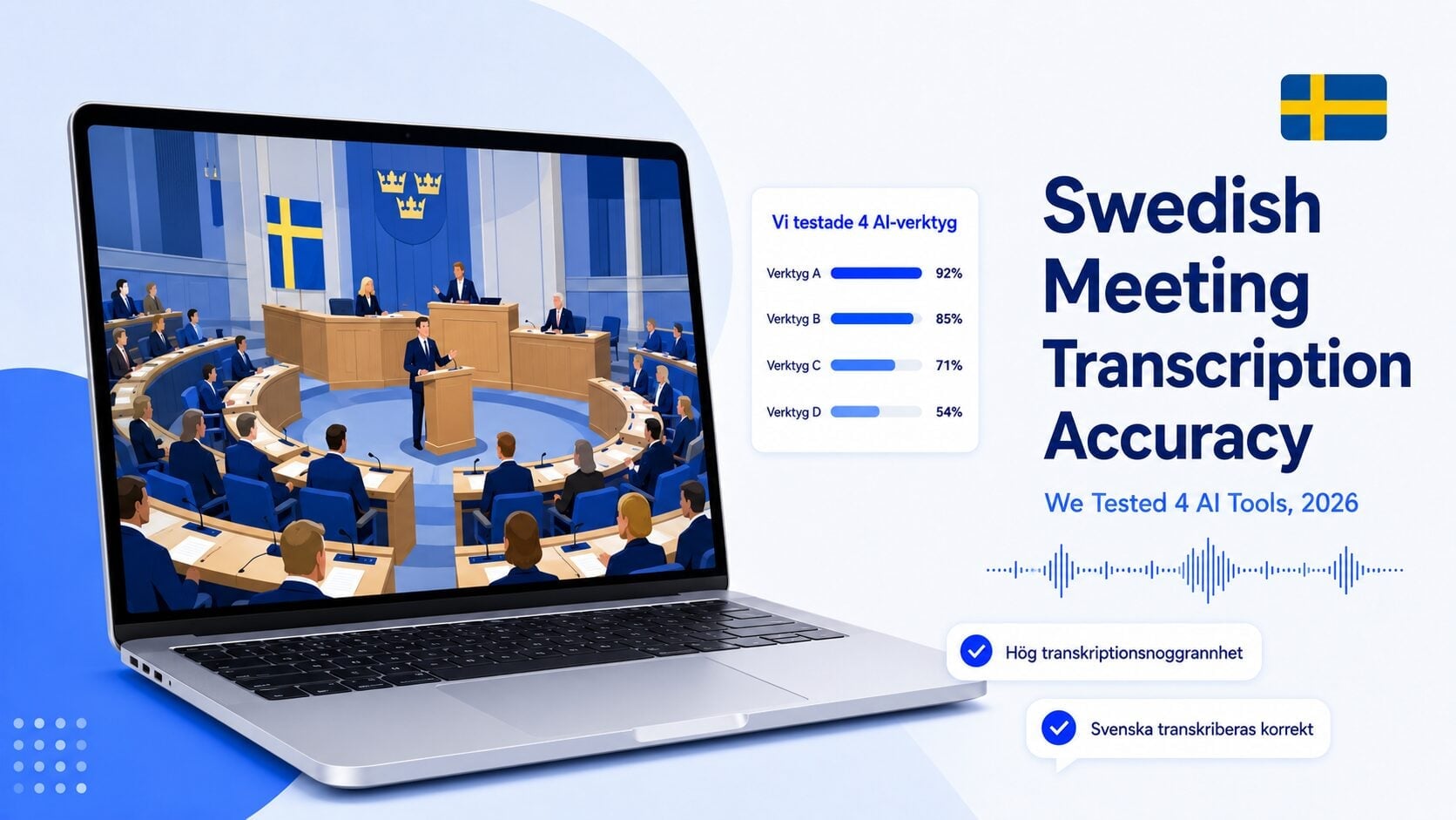 Swedish Meeting Transcription Accuracy: We Tested 4 AI Tools (2026)