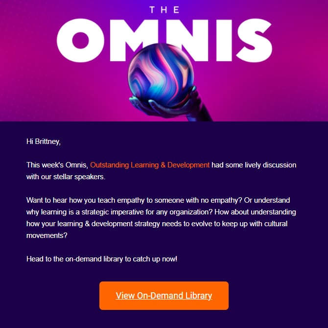 The omnis EDM to access their webinar content