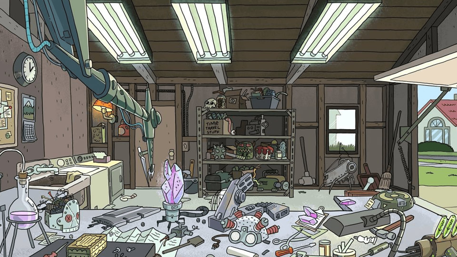 Fundo de Rick e Morty para reuniões-min de zoom engraçadas