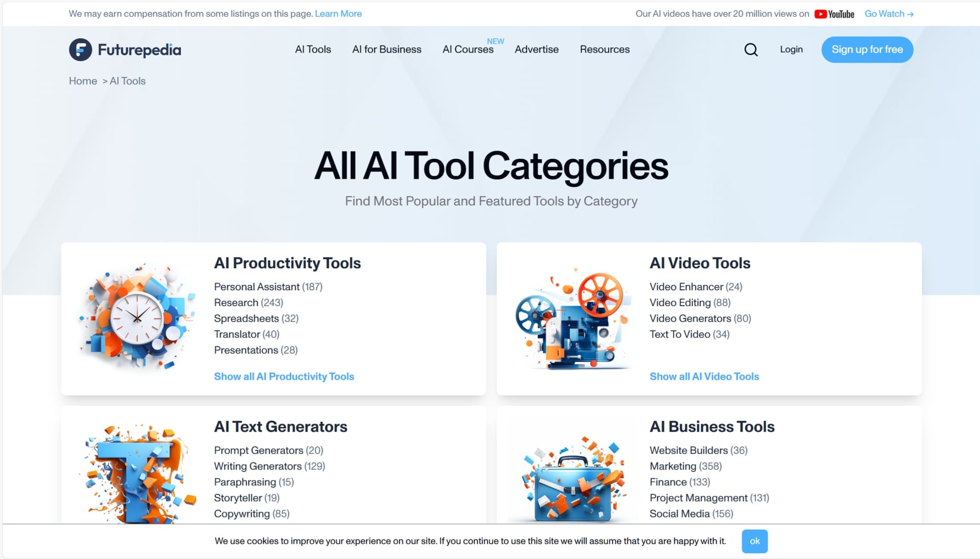 Futurepedia homepage