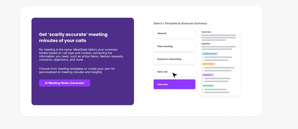 alternatives à meetgeek